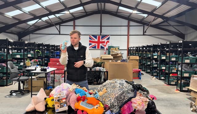 Scott sorting products for donations